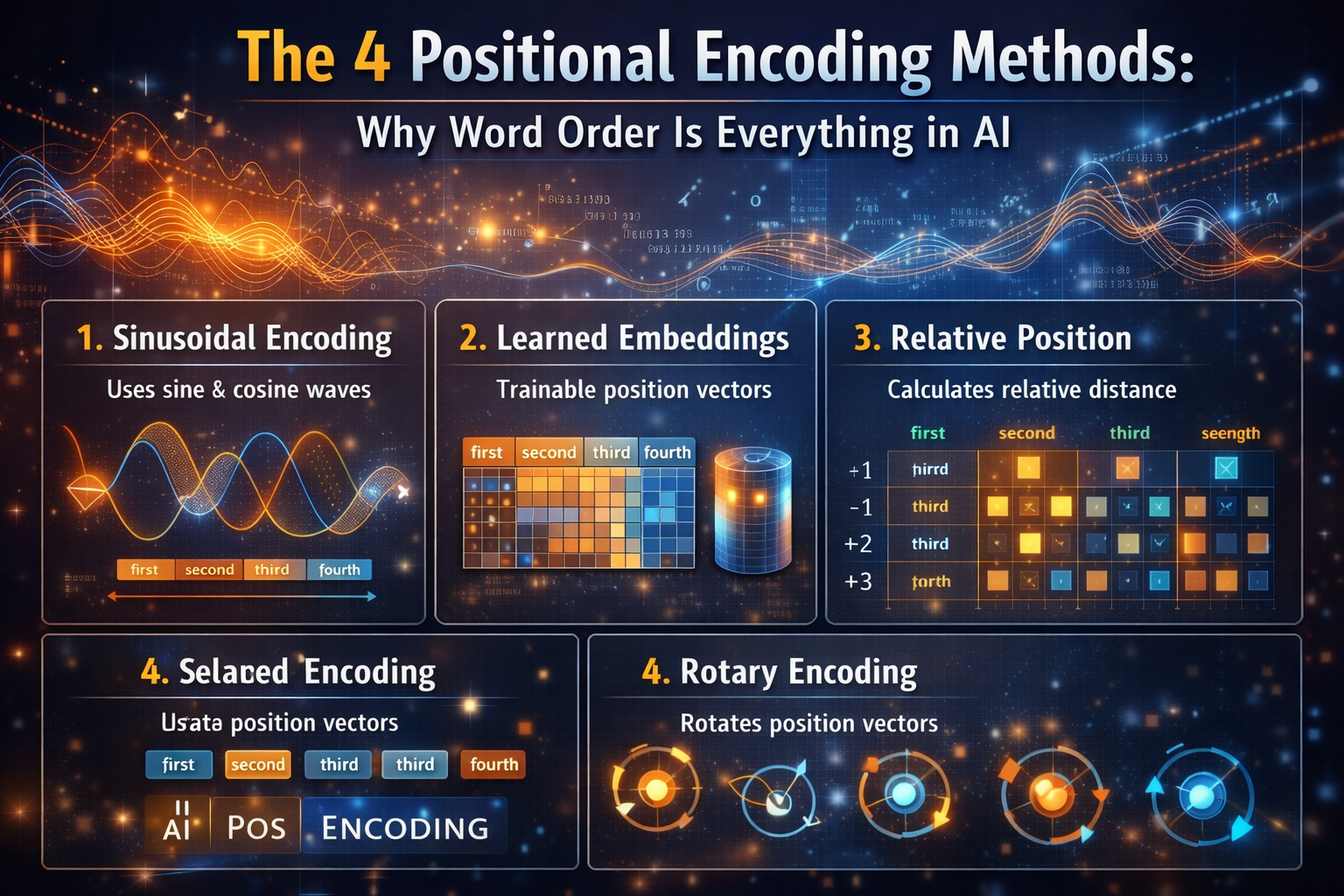 The 4 Positional Encoding Methods: Why Word Order Is Everything in AI