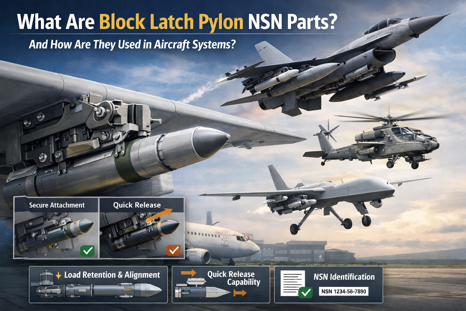 What Are Block Latch Pylon NSN Parts and How Are They Used in Aircraft