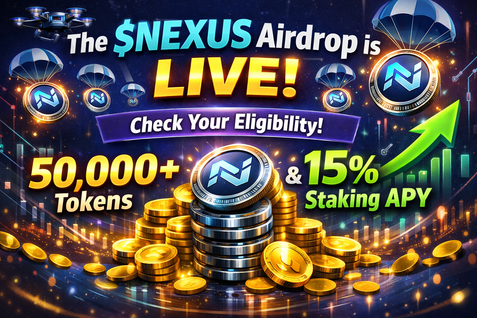 The $NEXUS Airdrop is LIVE: Check Your Eligibility for 50,000+ Tokens & 15% Staking APY Now