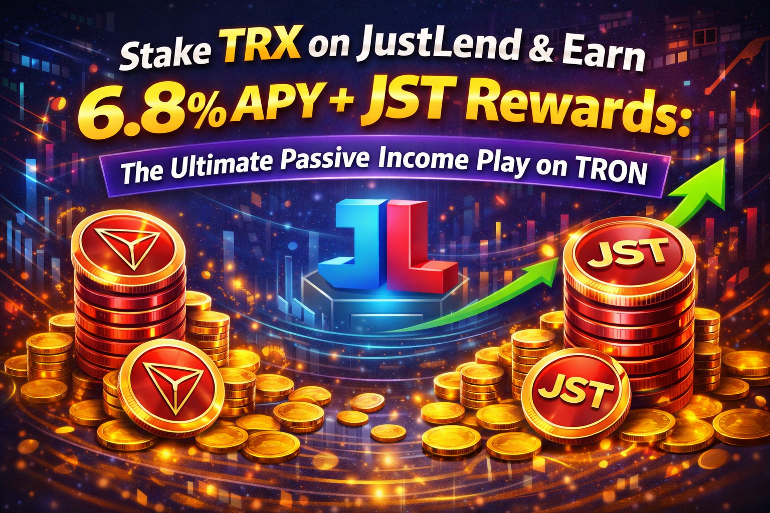 Stake TRX on JustLend & Earn 6.8% APY + JST Rewards: The Ultimate Passive Income Play on TRON