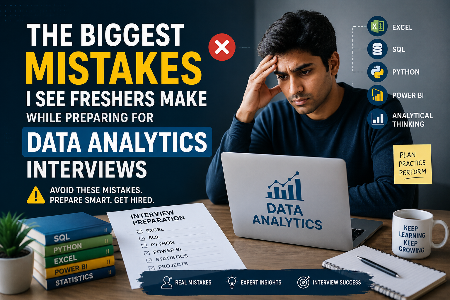 The Biggest Mistakes I See Freshers Make While Preparing for Data Analytics Interview