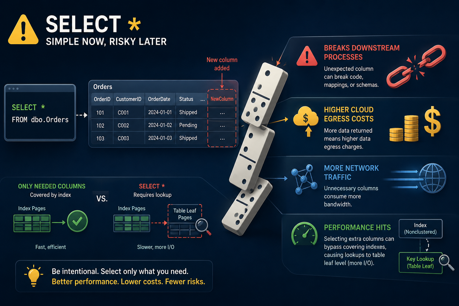 Risks and Costs of: SELECT *