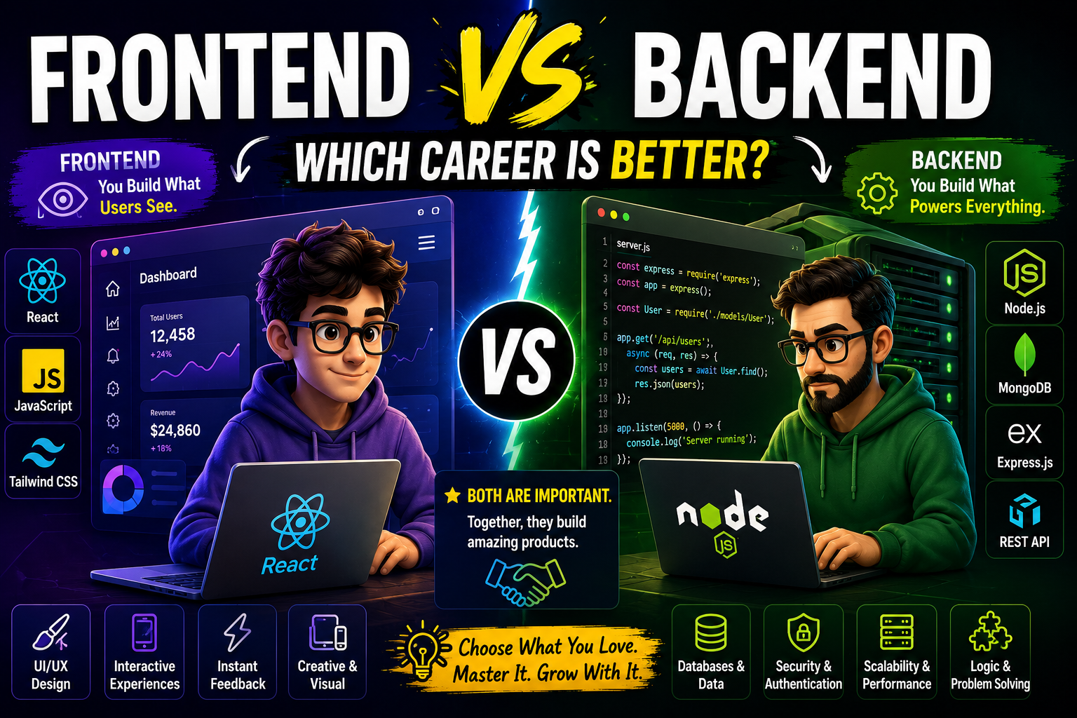 Frontend vs Backend — Which Career Is Better?
