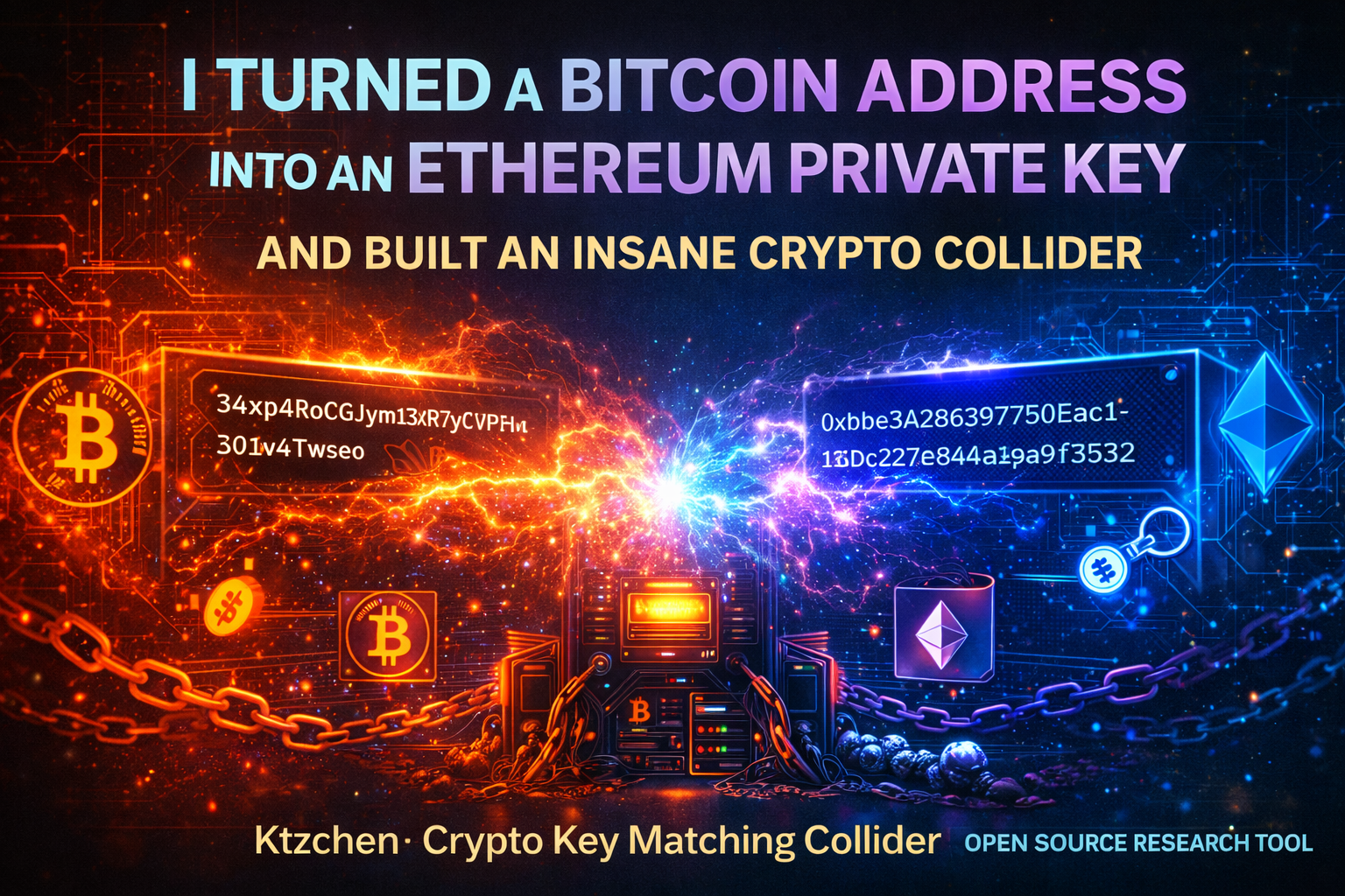 I Turned a Bitcoin Address Into an Ethereum Private Key — And It Led Me to Build a Crypto Collider