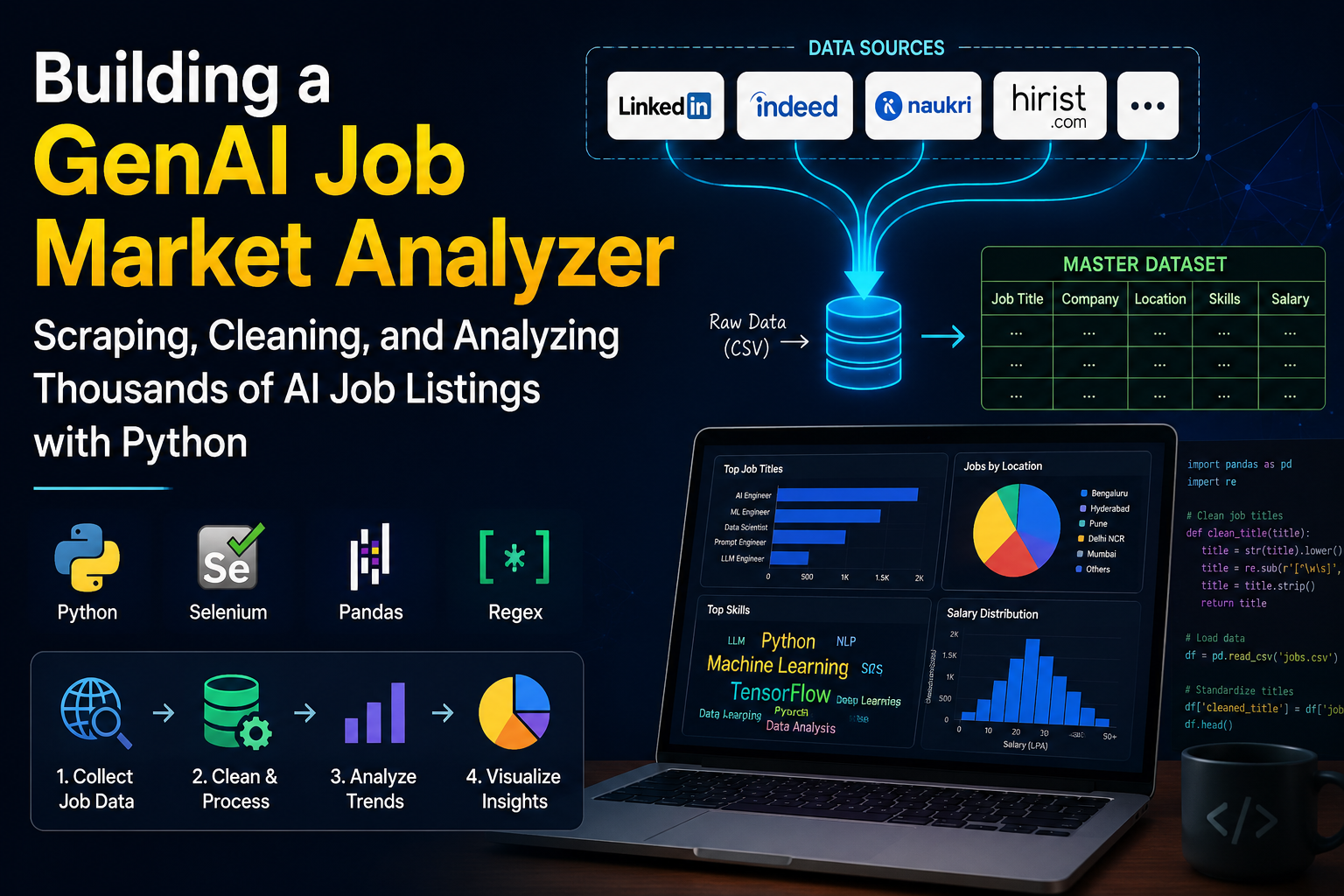 Building a GenAI Job Market Analyzer: Scraping, Cleaning, and Analyzing Thousands of AI Job…