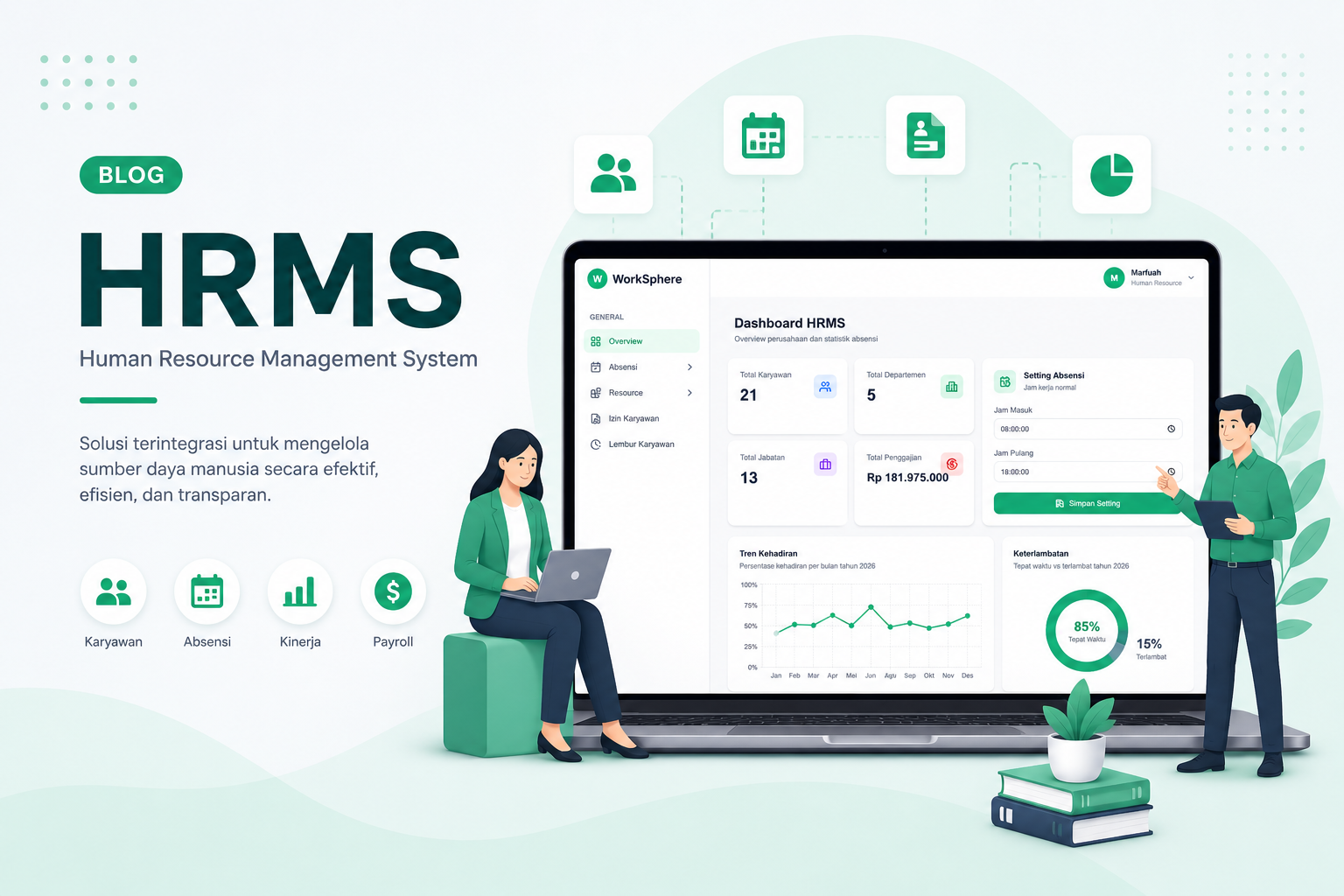 Query SQL Sistem HRMS (manajemen SDM)