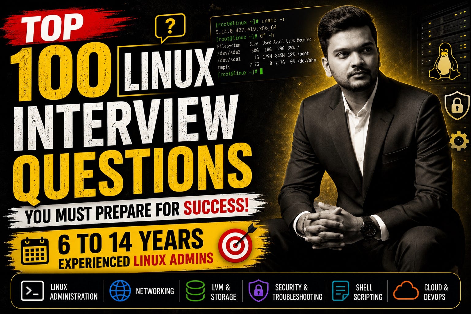 Top 100  Linux Interview Questions for 6 – 14 Years Experienced Professionals