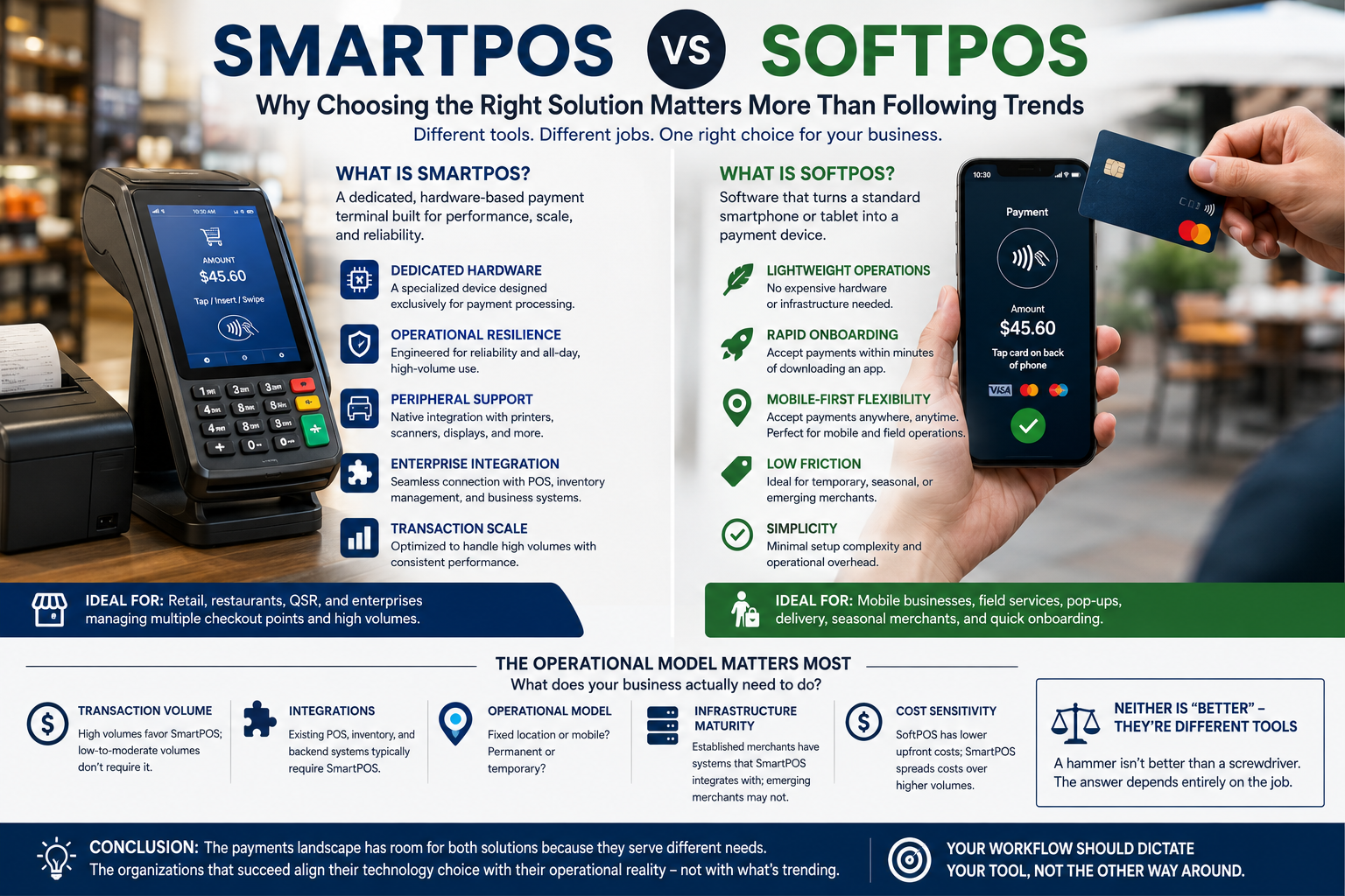 SmartPOS vs SoftPOS: Why Choosing the Right Solution Matters More Than Following Trends