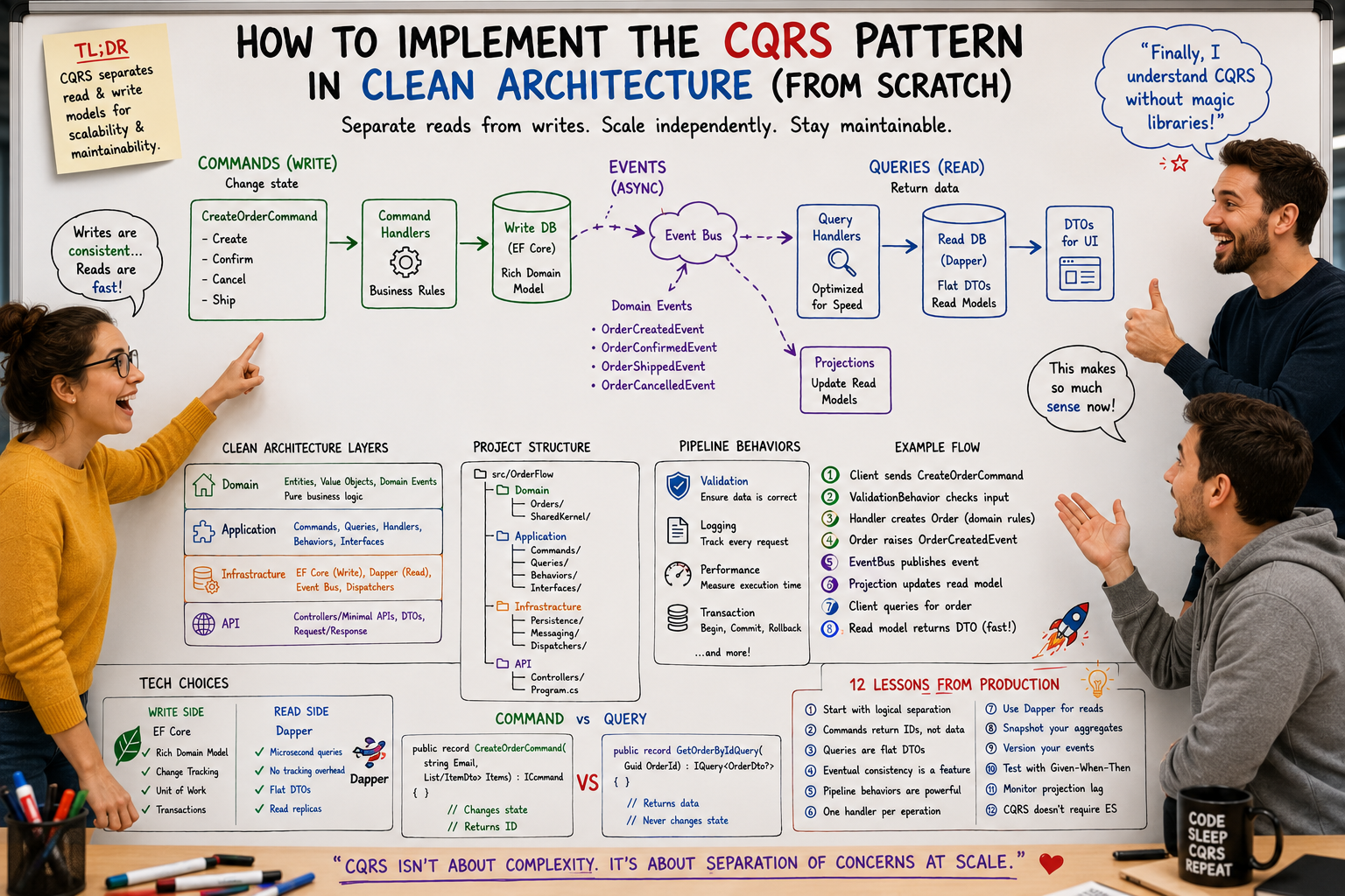 How to Implement the CQRS Pattern in Clean Architecture (From Scratch)