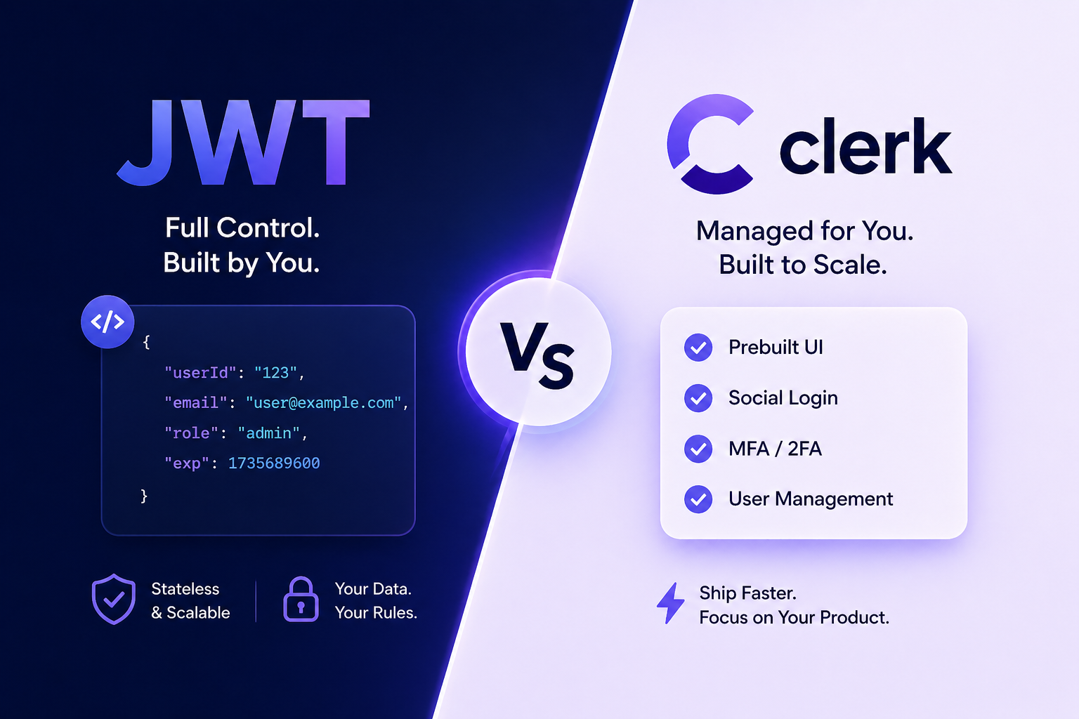 JWT or Clerk? Choosing the Right Authentication for Your Next Project