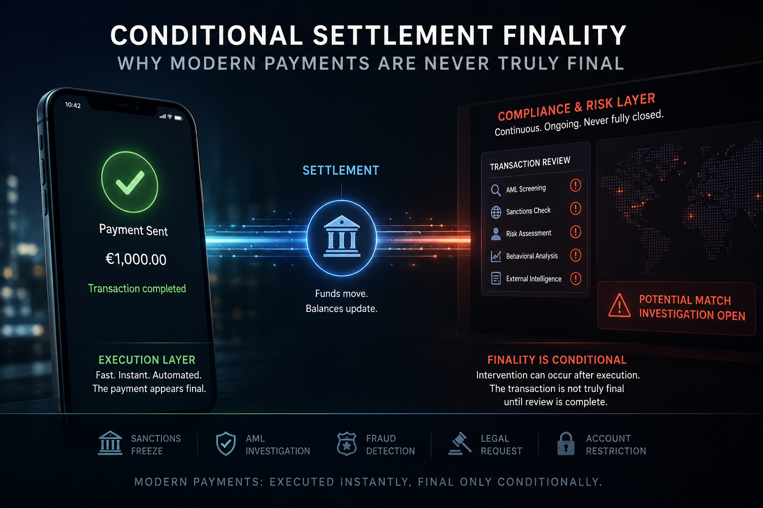 Conditional Settlement Finality: Why Modern Payments Are Never Truly Final
