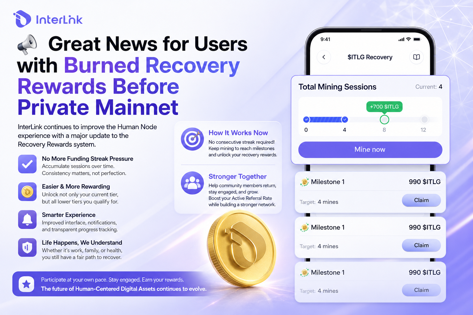 InterLink Simplifies Recovery Rewards: A More Flexible Future for Human Nodes