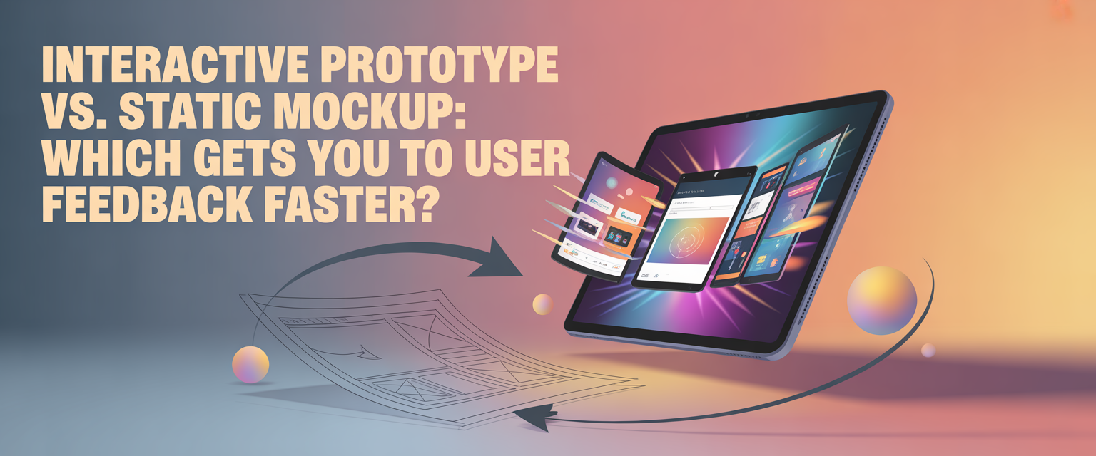 Interactive Prototype vs. Static Mockup: Which Gets You to User Feedback Faster?