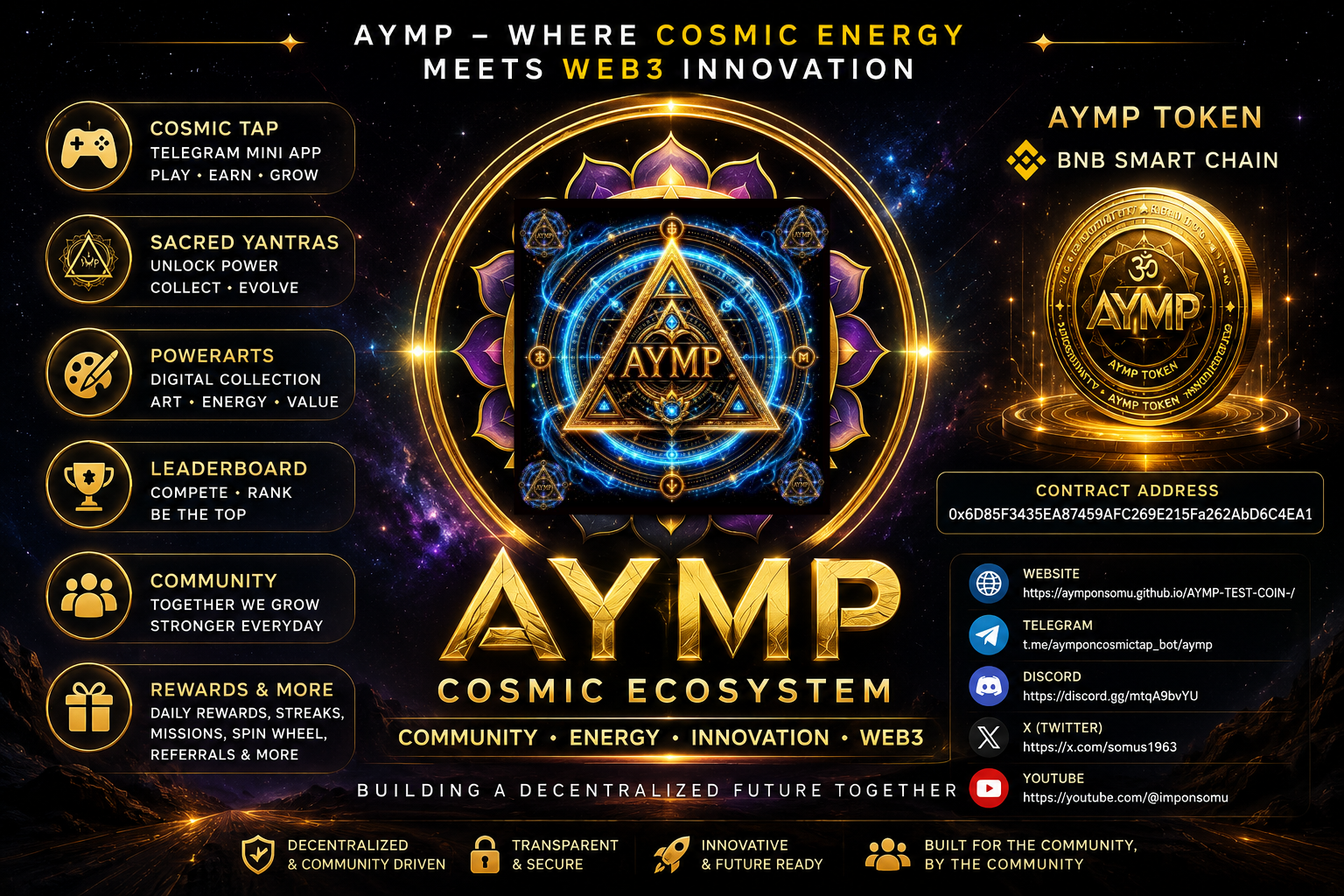 AYMP Cosmic Ecosystem: Building the Future of Community-Powered Web3