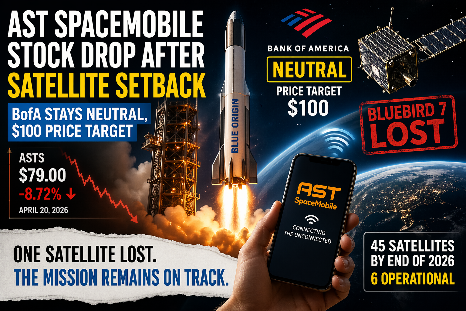 BofA says AST SpaceMobile stock is still Neutral after satellite setba BofA says AST SpaceMobile stock is still Neutral after satellite setba