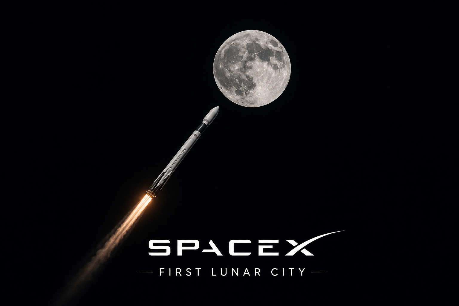 Space X: First Lunar City Space X: First Lunar City
