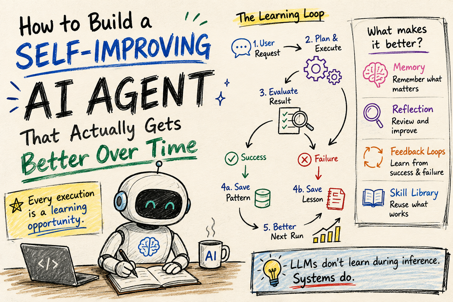 How to Build a Self-Improving AI Agent That Actually Gets Better Over Time