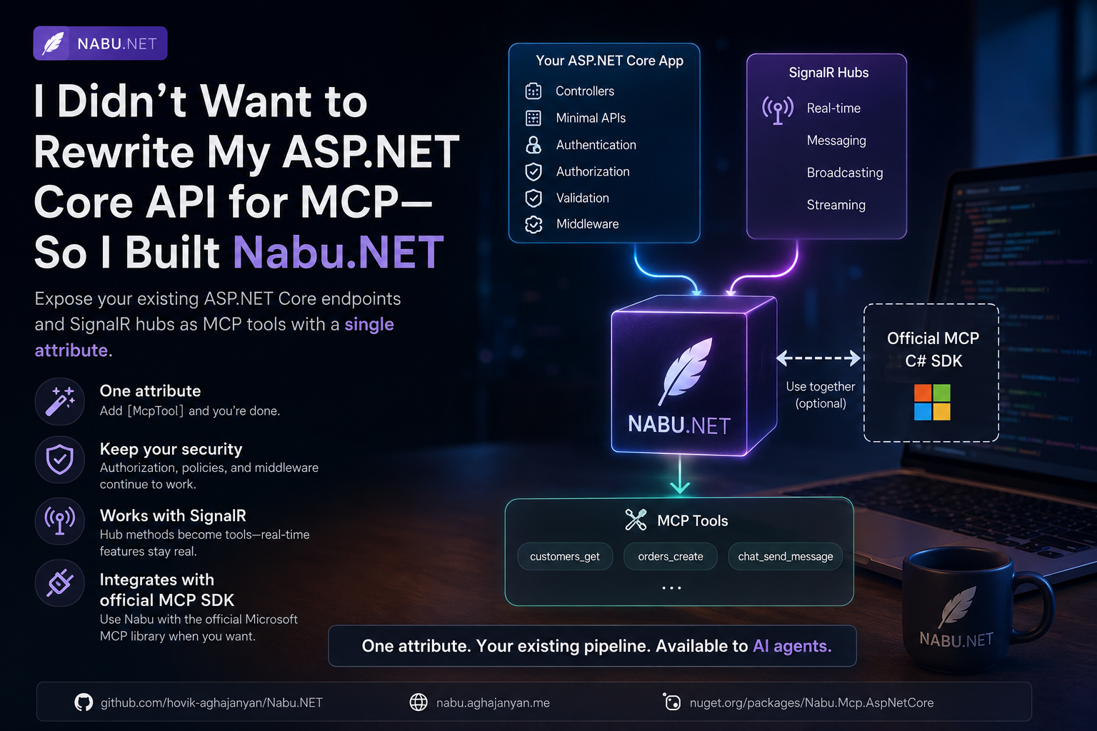I Didn’t Want to Rewrite My ASP.NET Core API for MCP — So I Built Nabu.NET