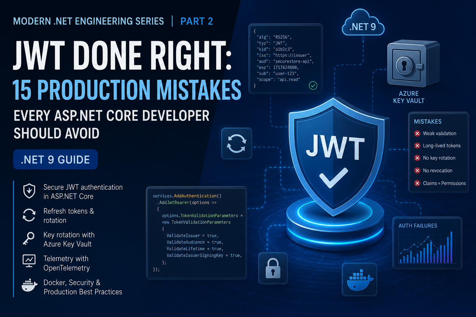 JWT Done Right:
 15 Production Mistakes Every ASP.NET Core Developer Should Avoid (.NET 9 Guide)