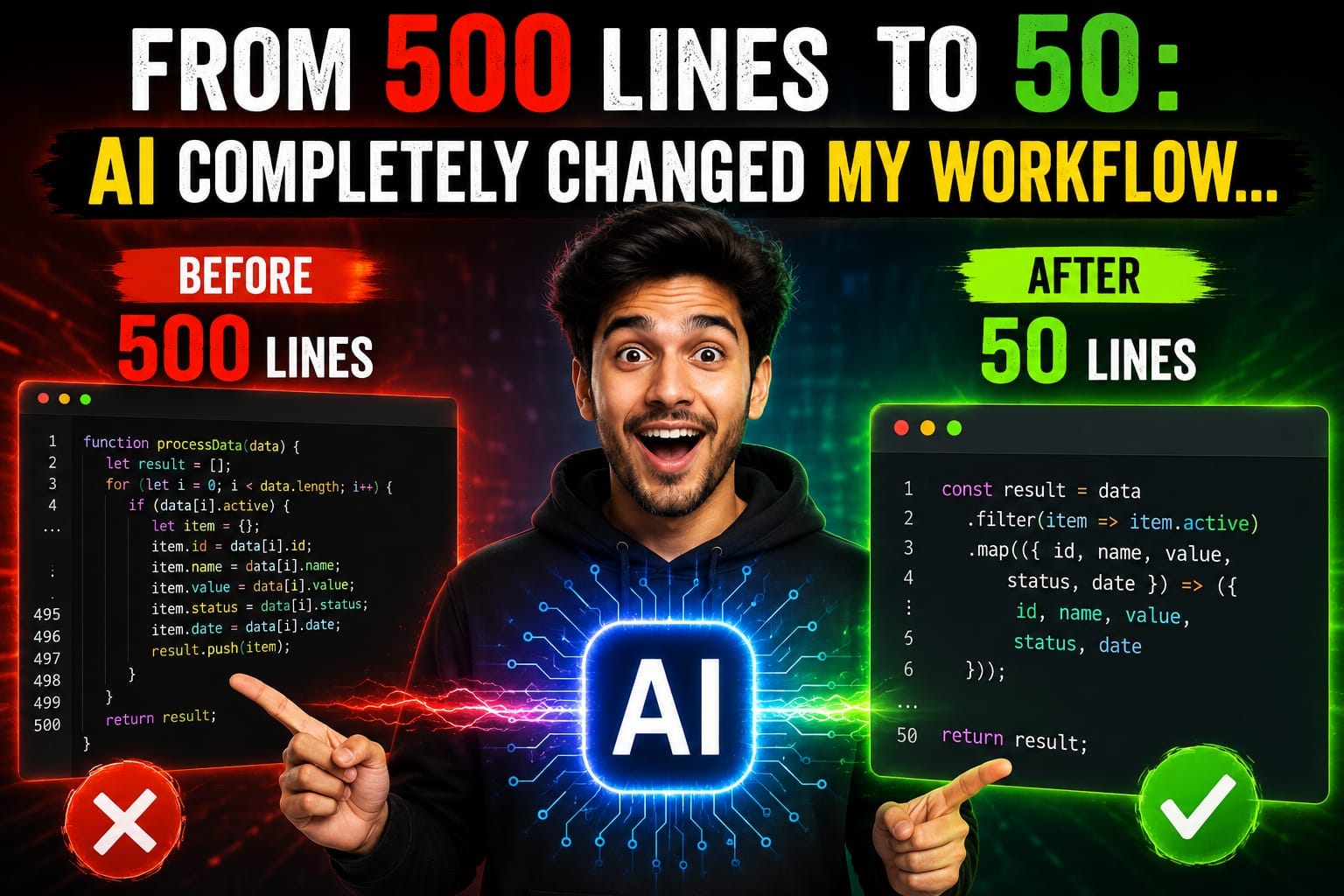 From 500 Lines to 50:- AI Completely Changed My Workflow