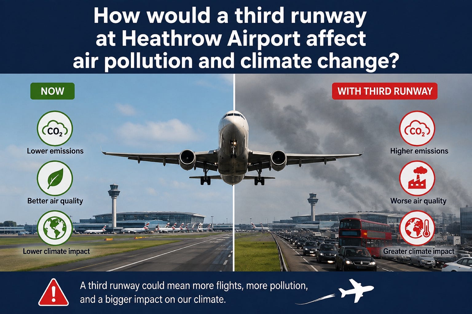 How would a third runway at Heathrow Airport affect air pollution and How would a third runway at Heathrow Airport affect air pollution and