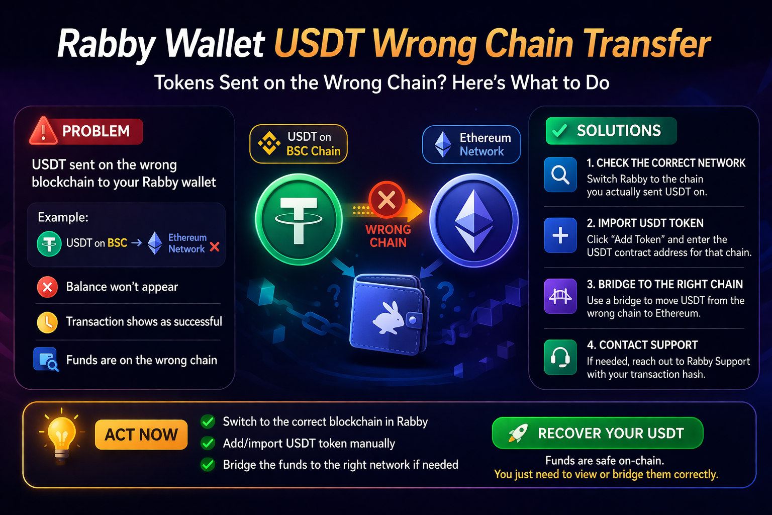 USDT Sent on Wrong Chain? Act Fast Now