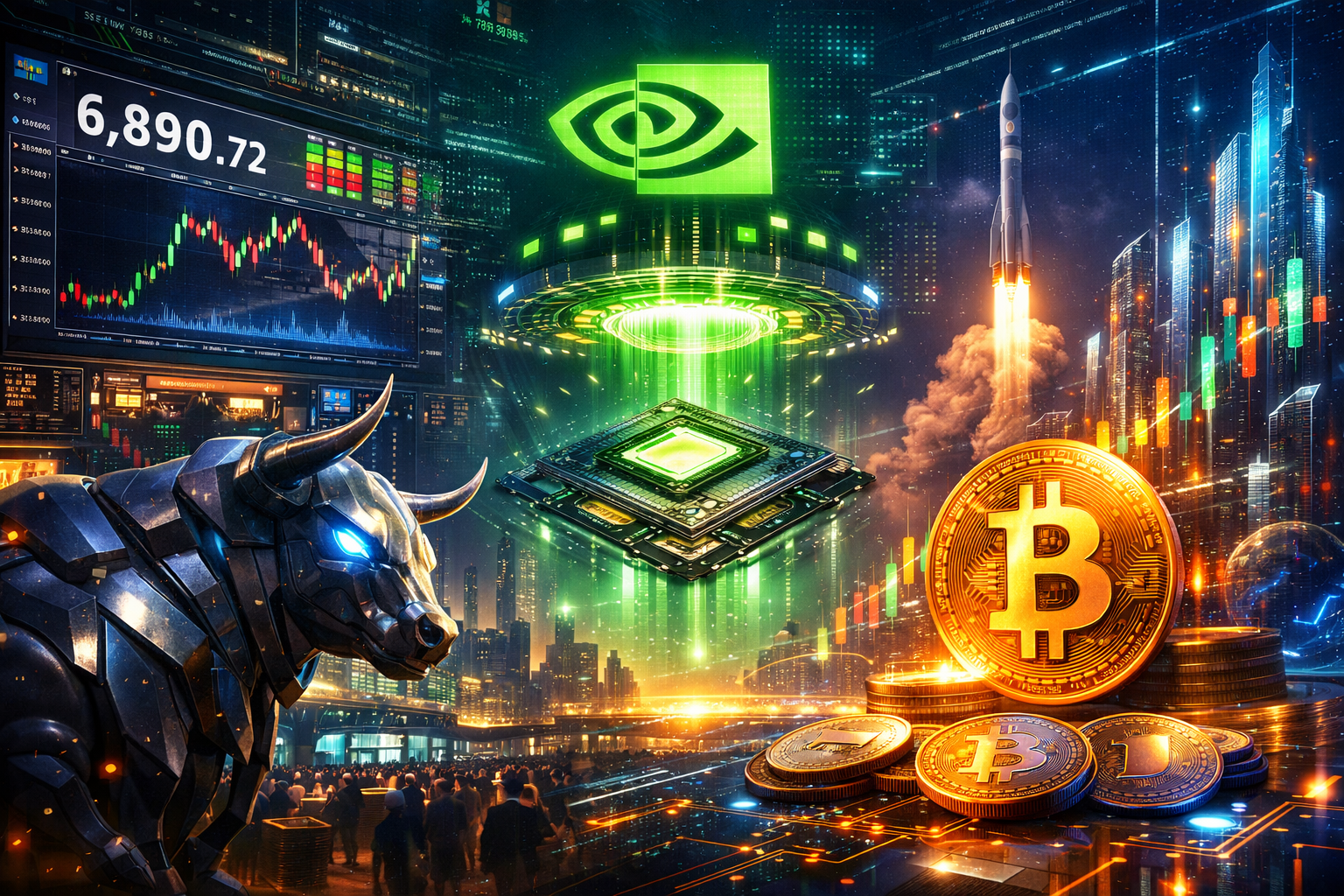 Markets Consolidate as Nvidia Earnings Loom and Crypto Strength Builds | February 25, 2026