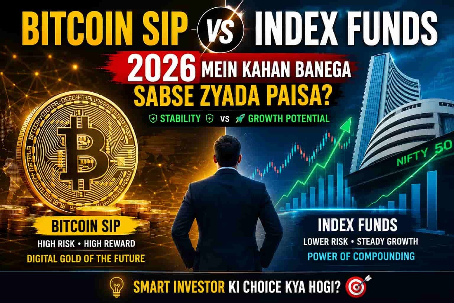  Bitcoin SIP vs Index Funds: 2026 Mein Kahan Banega Sabse Zyada Paisa?