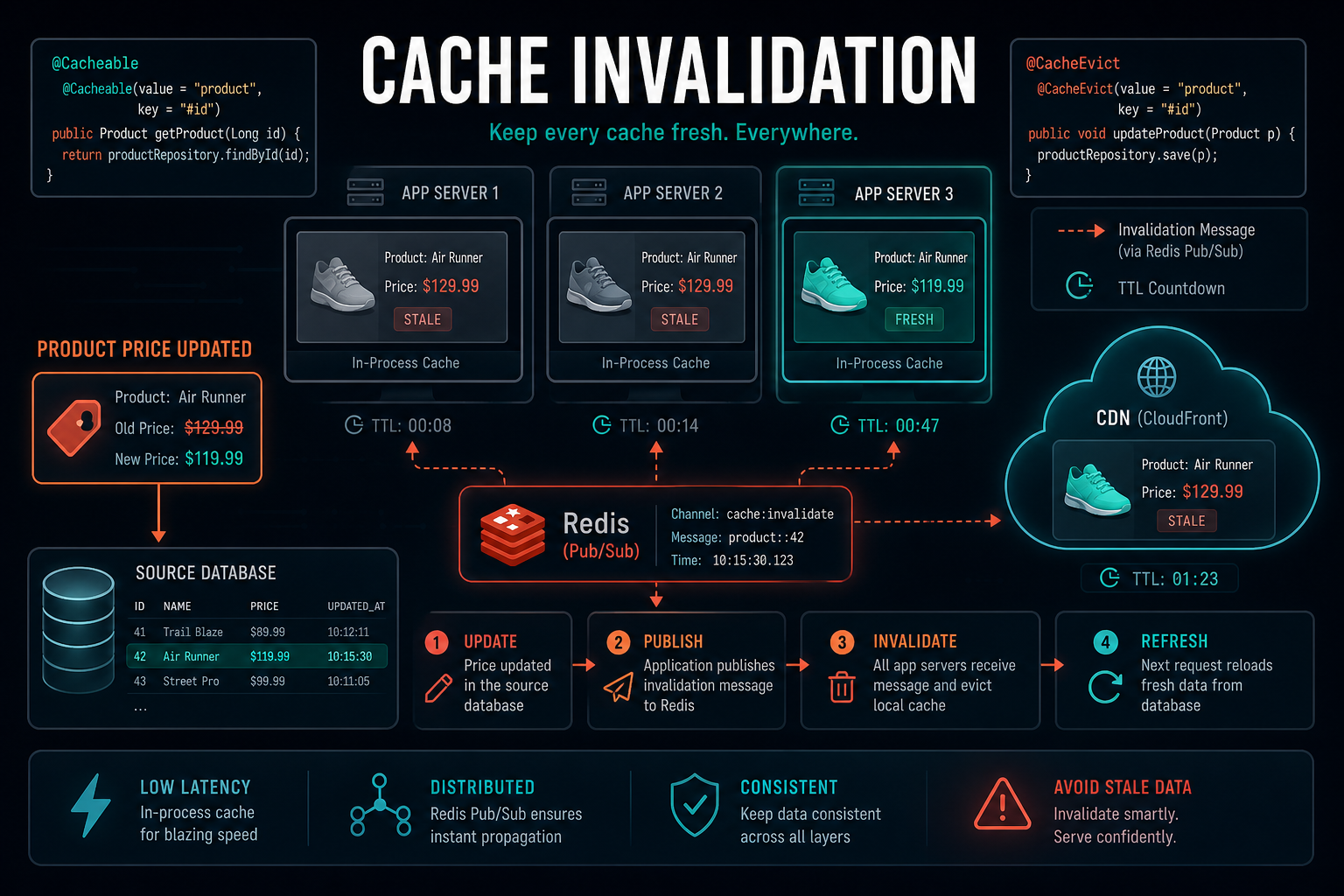 Distributed Cache Invalidation in Java: Or, How @CacheEvict Quietly Became the Bug