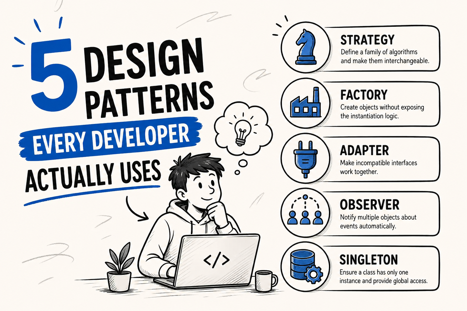 5 Design Patterns Every Developer Actually Uses