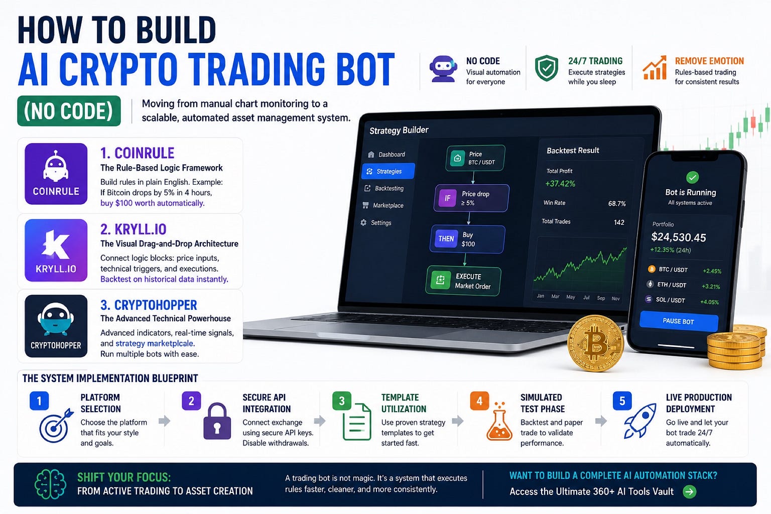 How to Build AI Crypto Trading Bot (No Code)