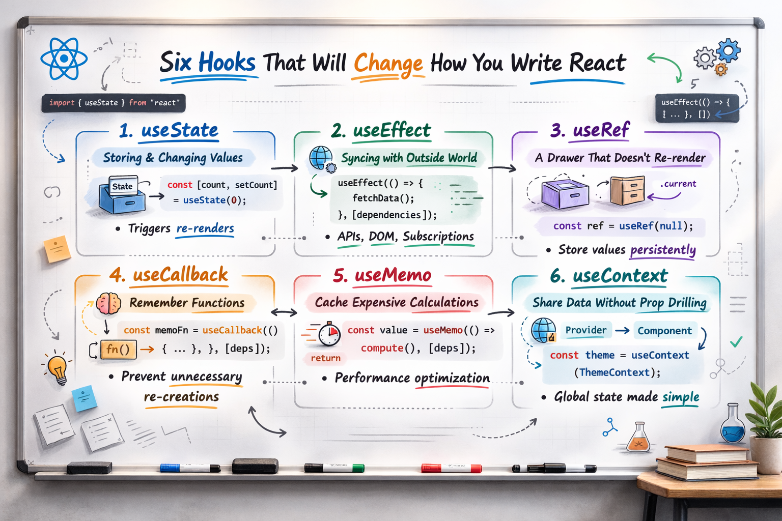The Only React Hooks Guide You’ll Actually Finish Reading.