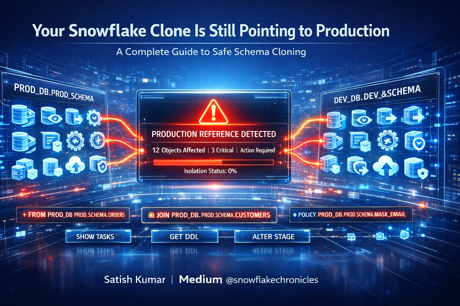 Snowflake Schema Cloning Without Broken References: A Production-Grade Automation Guide