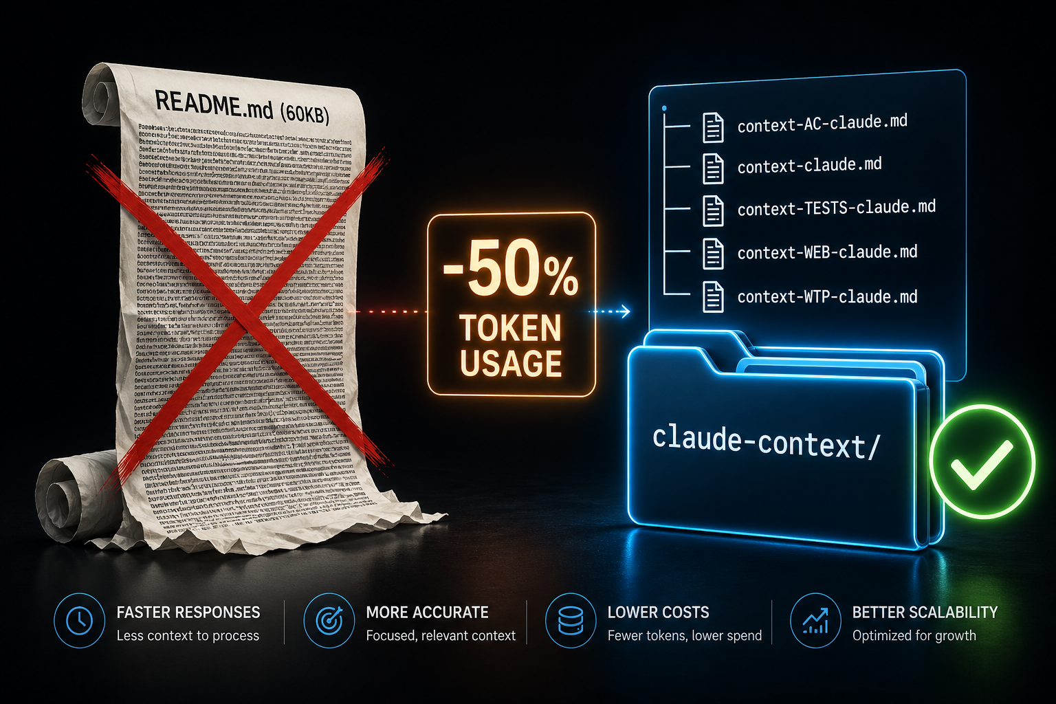 How I Reduced Claude Code Token Usage by ~50% on Some Tasks With a Simple Documentation Restructure