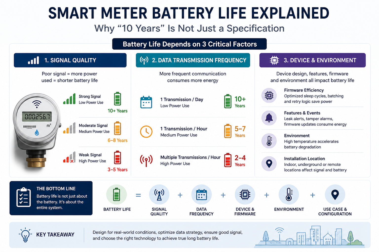Smart Meter Battery Life Explained: Why “10 Years” Is Not Just a Specification