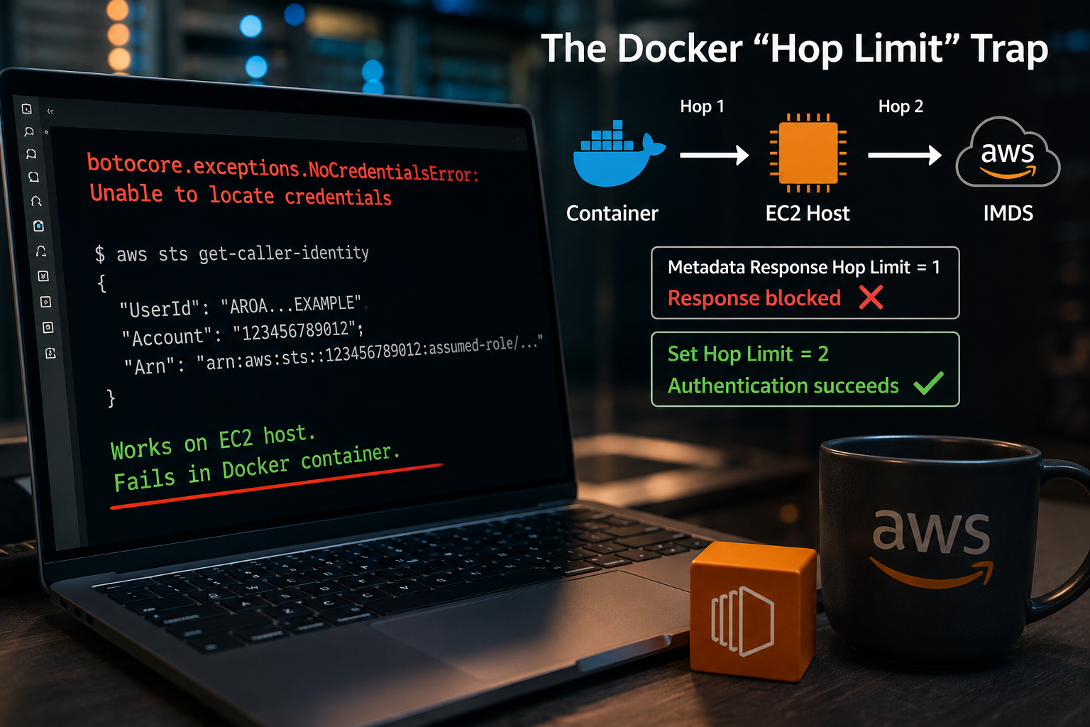 The Docker “Hop Limit” Trap: Why Your AWS Authentication Breaks After an SDK Upgrade