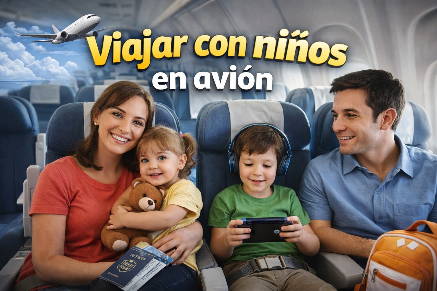 Viajar con niños en avión: tips esenciales para un viaje cómodo y segu Viajar con niños en avión: tips esenciales para un viaje cómodo y segu
