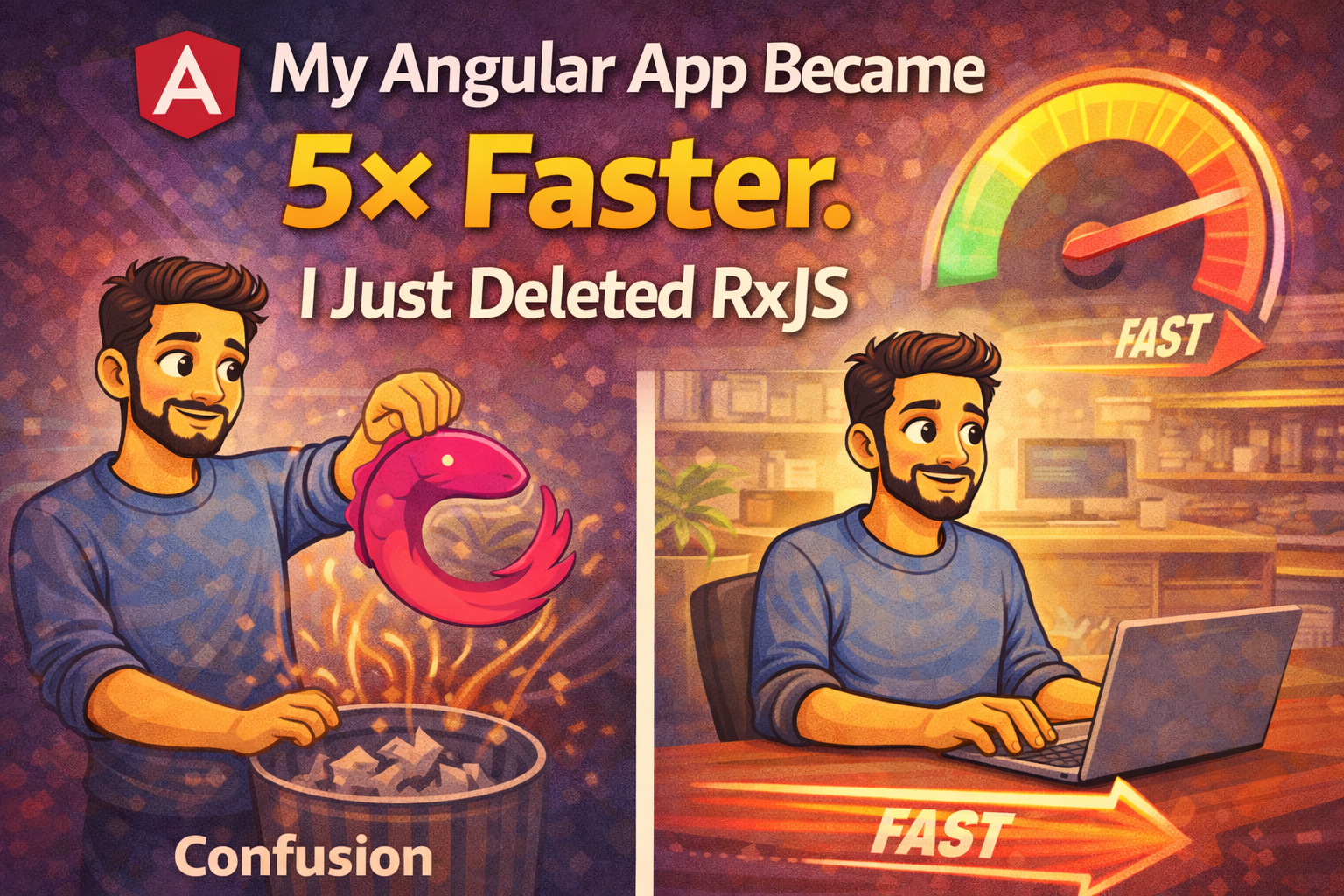 My Angular App Became 5× Faster. I Just Deleted RxJS