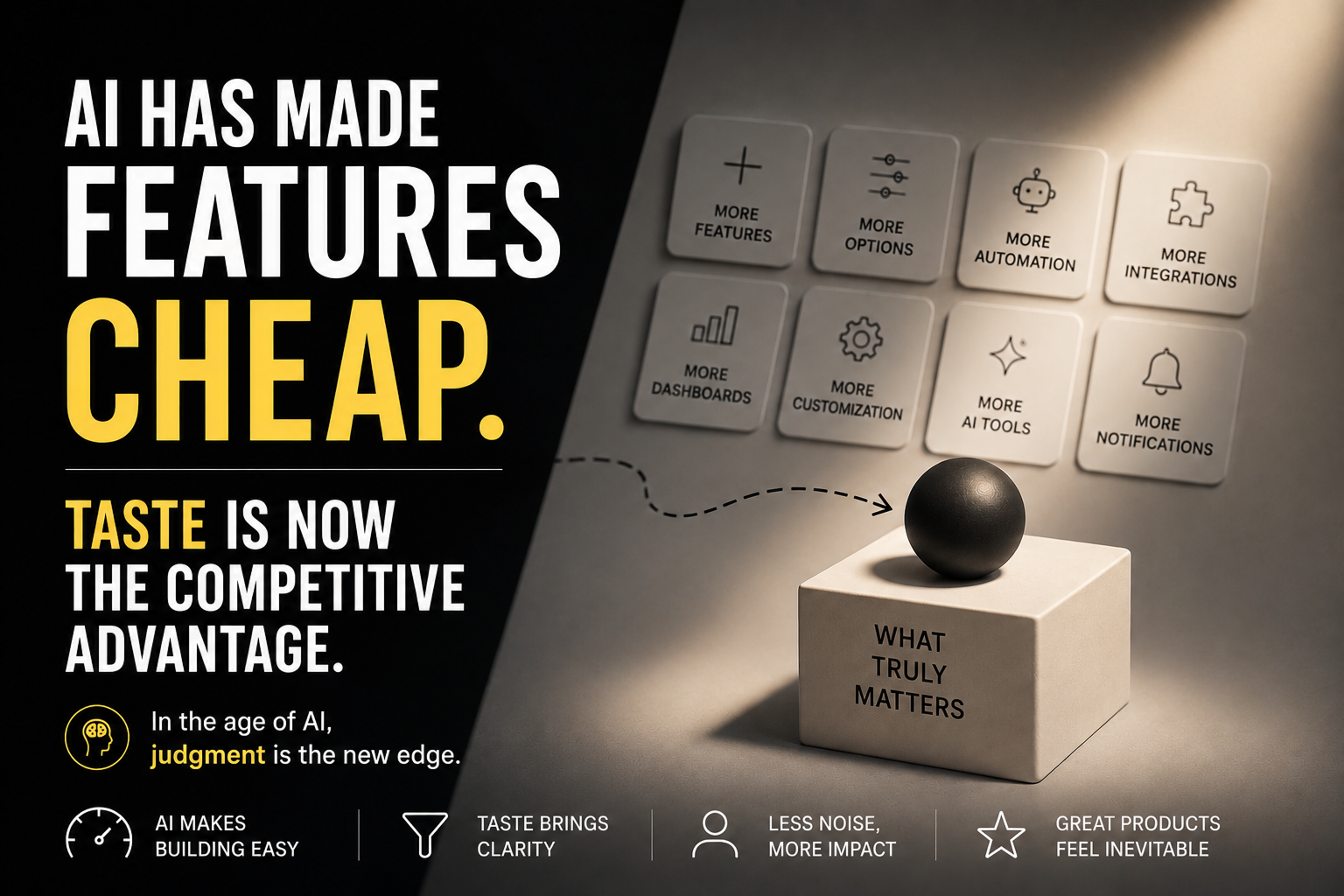AI Has Made Features Cheap. Taste Is Now the Competitive Advantage
