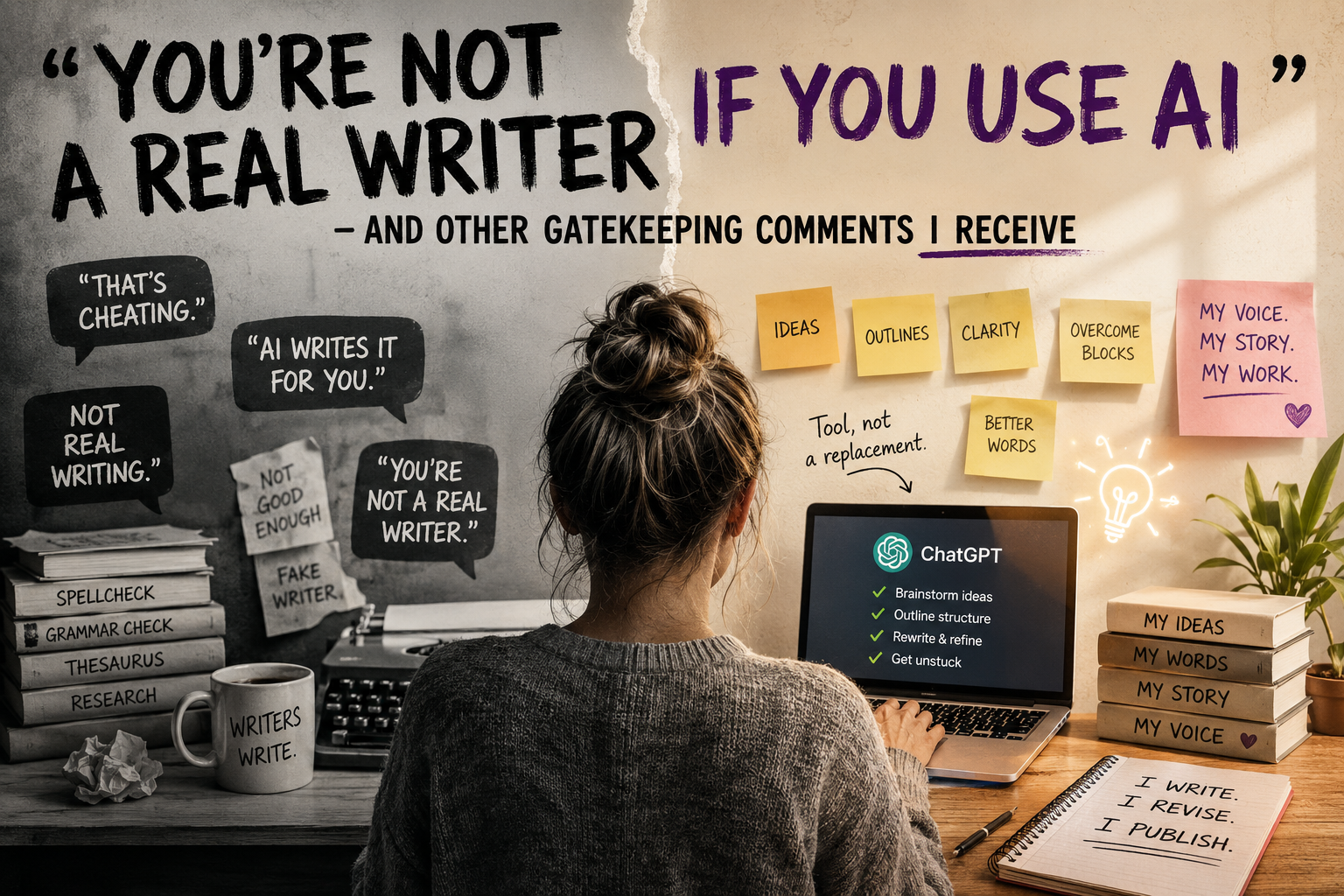 “You’re Not a Real Writer If You Use AI” — And Other Gatekeeping Comments I Receive