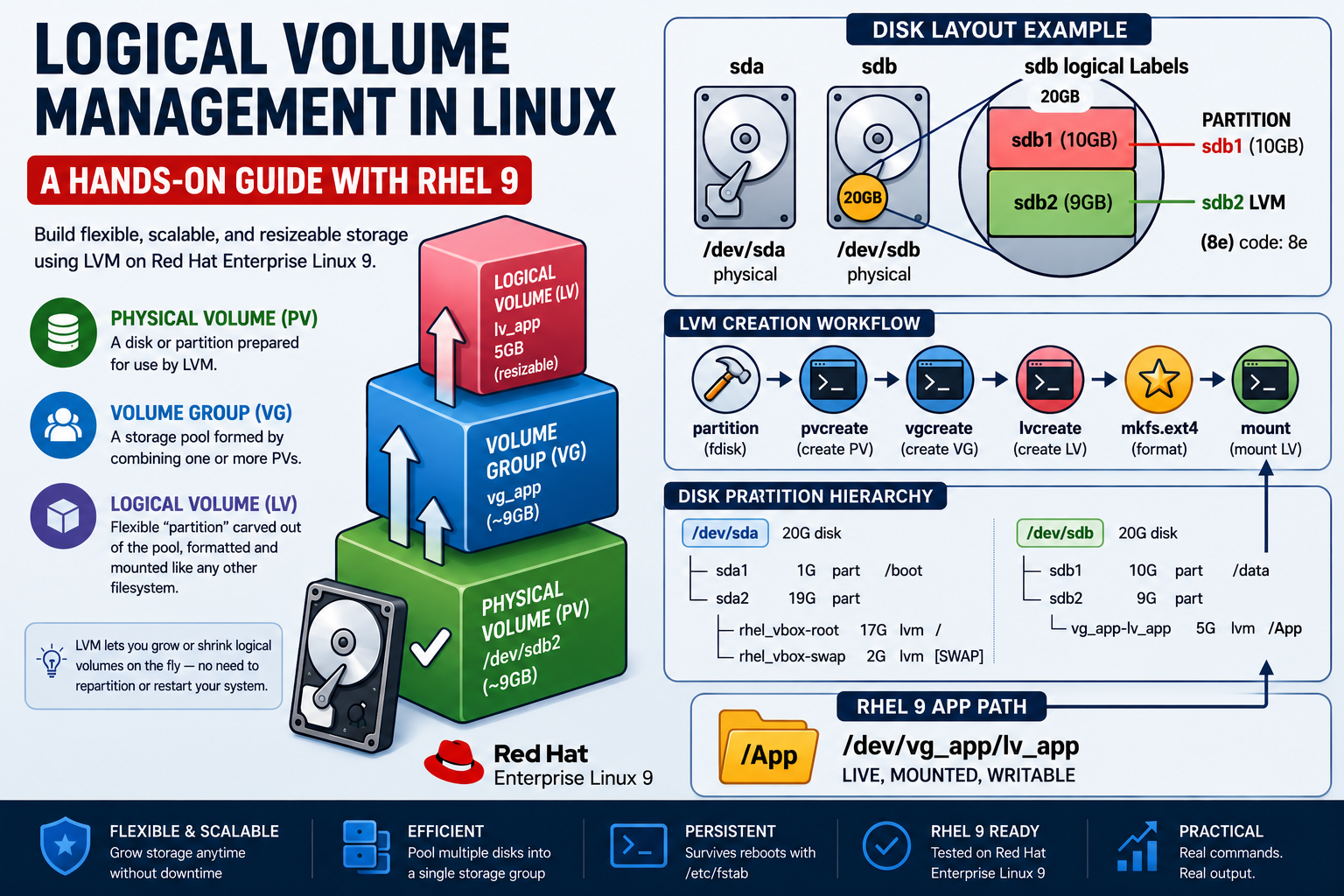 Logical Volume Management in Linux (RHEL 9)