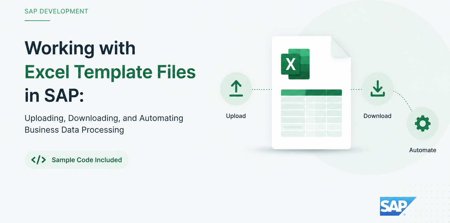 Working with Excel Template Files in SAP: Uploading, Downloading, and Automating Business Data…