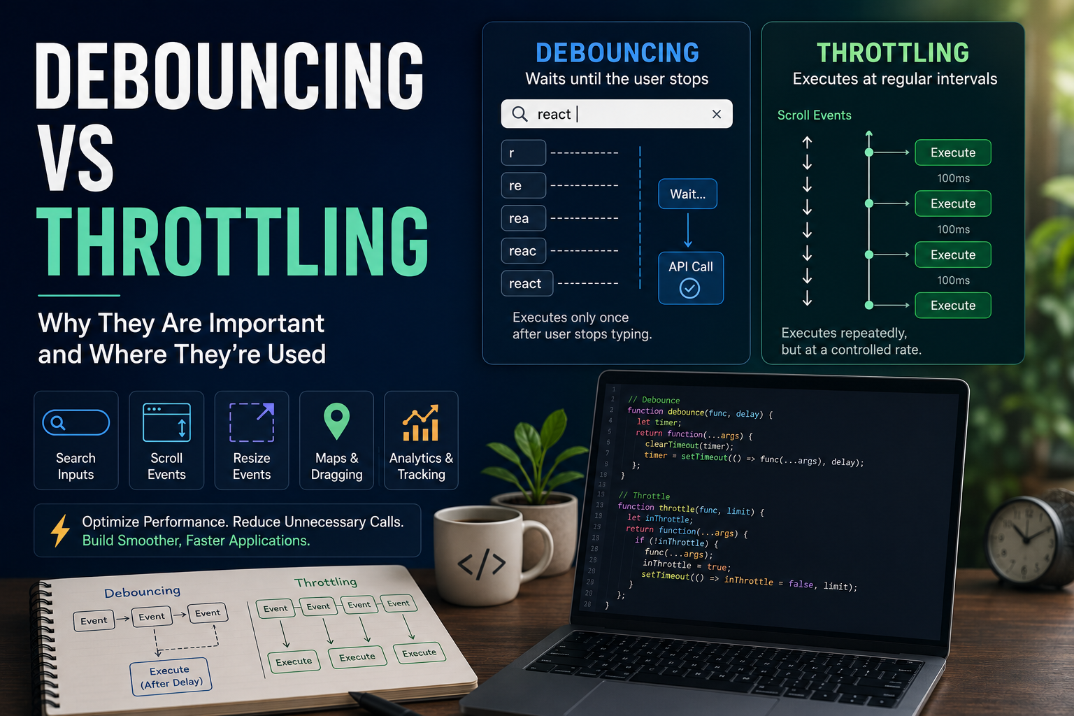 Debouncing vs Throttling Explained: Why Modern Web Applications Can’t Live Without Them