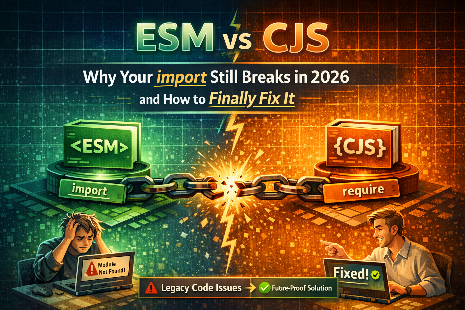 ESM vs CJS — Why Your import Still Breaks in 2026 and How to Finally Fix It