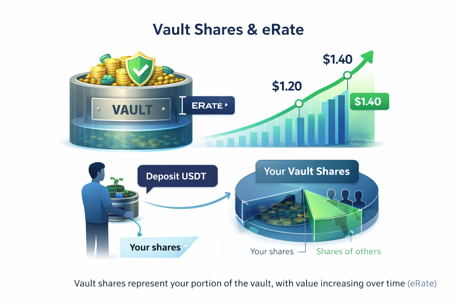Inside Concrete Vaults: A Simple Guide to Shares, NAV, and How Your Yield Grows