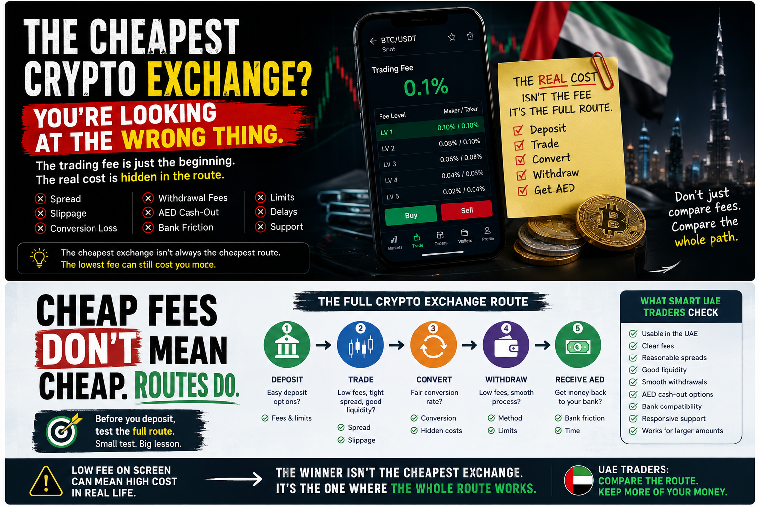 Cheapest Crypto Exchange in the UAE? The Fee Is Not the Real Cost