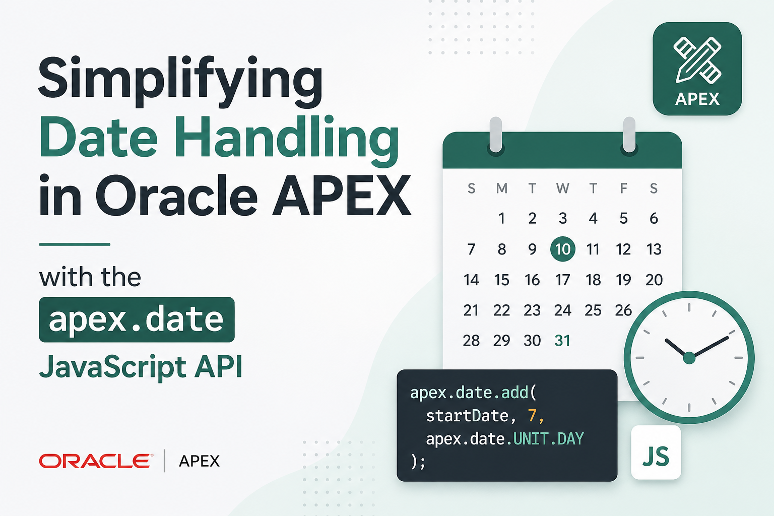 Simplifying Date Handling in Oracle APEX with the apex.date JavaScript API