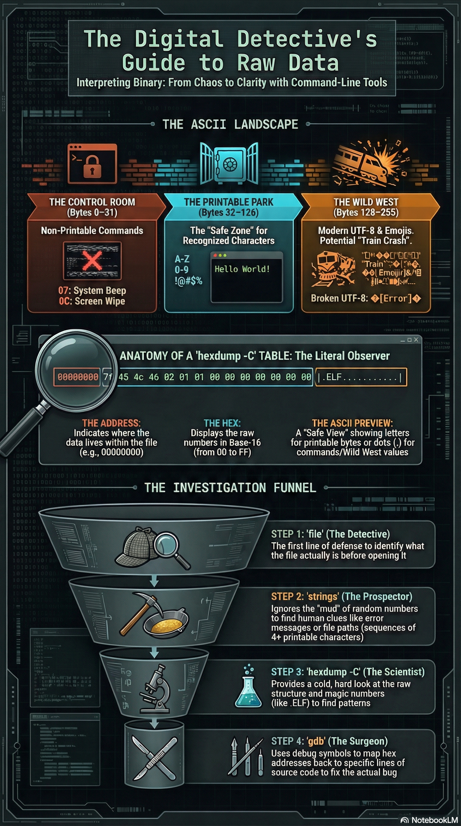 The Binary Identity Crisis: Why cat Fails and hexdump Wins