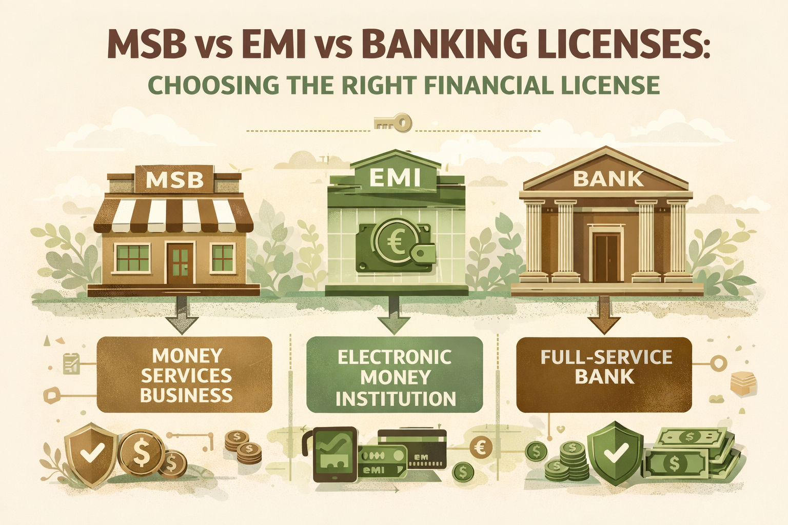 MSB vs EMI vs Banking Licenses: Choosing the Right Financial License
