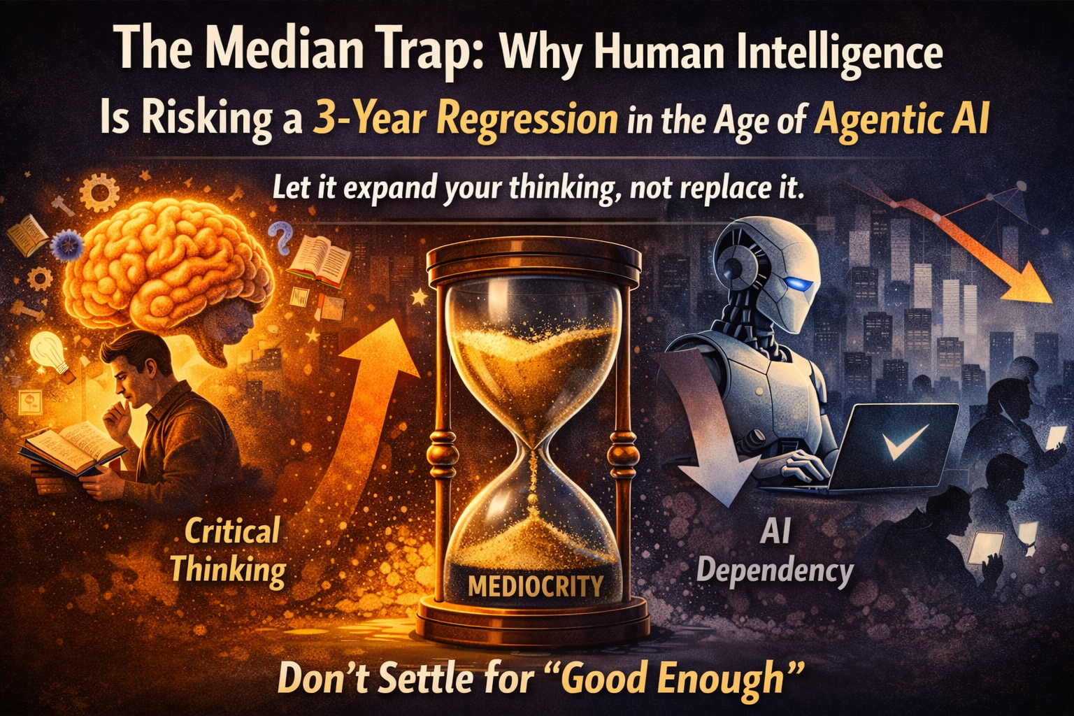 The Median Trap: Why Human Intelligence Is Risking a 3-Year Regression in the Age of Agentic AI